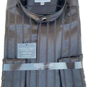 PONTELLI UOMO Hi Quality Men's Wear Bandit Collar Casual Shirt Size M 15-15.5